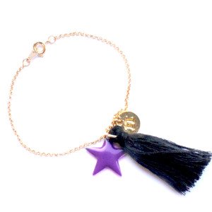 bracelet personnalisé pompon étoile