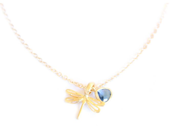 Bijoux-fantaisie-collier-libellule-bleu