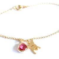 Bijoux tendance été 2014. bracelet-biche-aigue-marine-rose