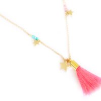 collier fantaisie pompon