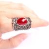 bague vintage retro rouge