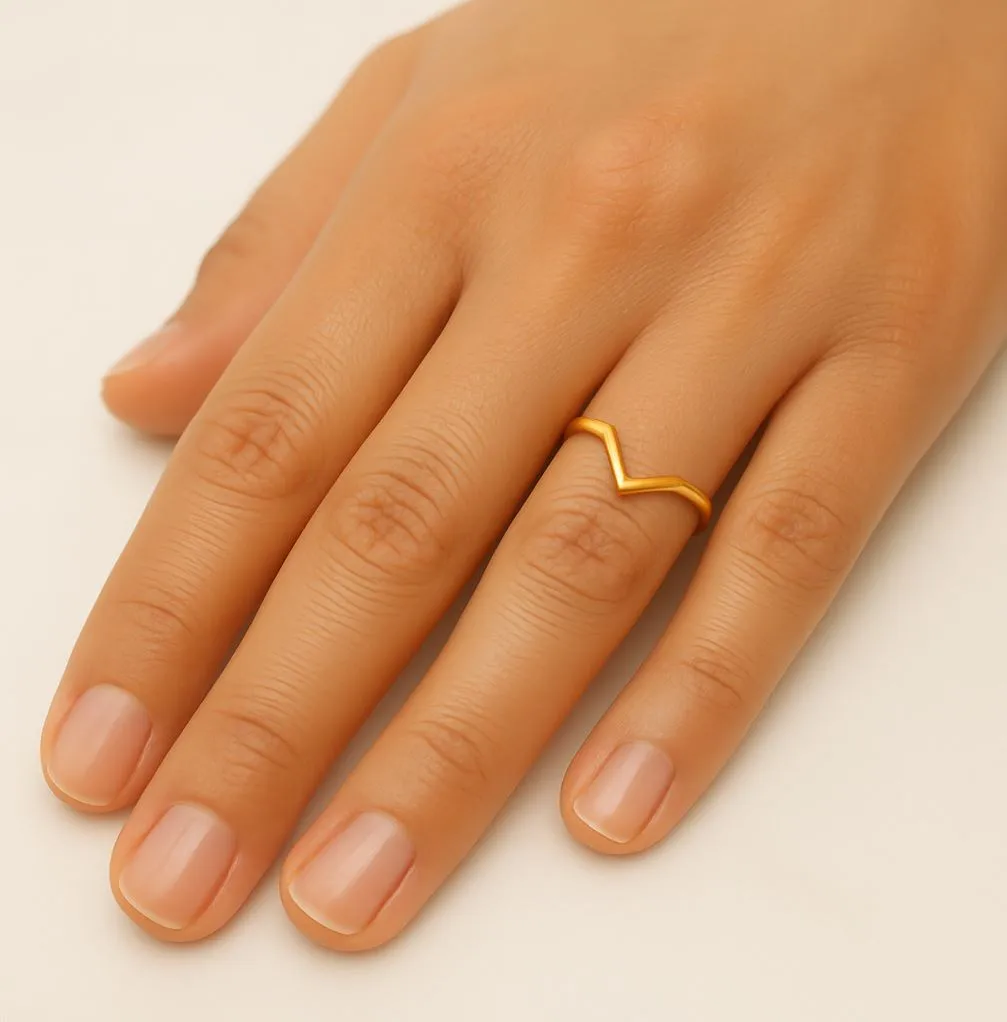 bague fine minimaliste doré