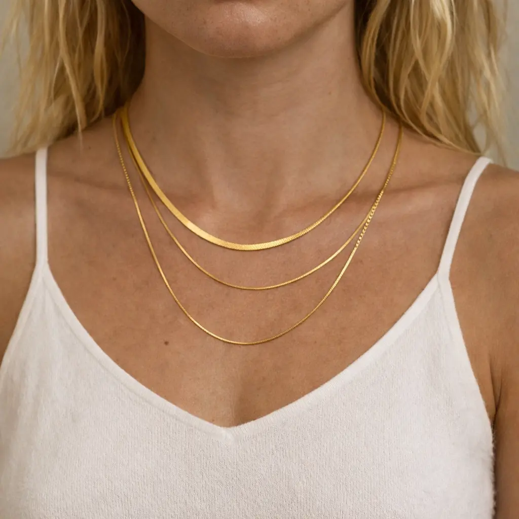 collier tendance 2026 doré